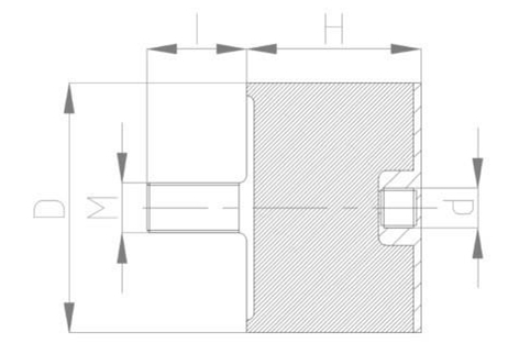 JNDD型<a href='http://www.jszlcs.com' target='_blank'><u>橡膠減震器</u></a>結(jié)構(gòu)圖