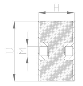 JNDE型<a href='http://www.jszlcs.com' target='_blank'><u>橡膠減震器</u></a>結(jié)構(gòu)